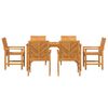 vidaXL Conjunto de Comedor de Jardín 7 pcs Marrón
