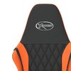 vidaXL Silla gaming de masaje cuero sintético negro y naranja