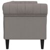 vidaXL Sof&aacute; Chesterfield de 3 plazas tela gris taupe