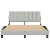 vidaXL Estructura de cama sin colch&oacute;n Hanko terciopelo gris claro 120x200 cm