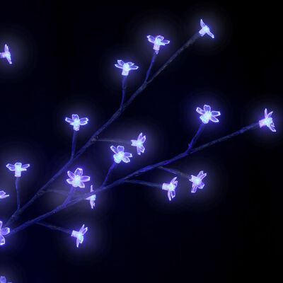 vidaXL Árbol de Navidad 120 LEDs luz azul fría flores de cerezo 150 cm