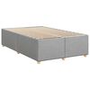 vidaXL Cama box spring con colch&oacute;n tela gris claro 120x200 cm