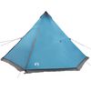 vidaXL Tienda de campa&ntilde;a familiar tipi 8 personas impermeable azul