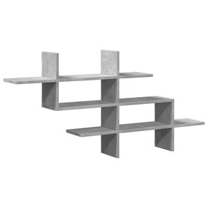 vidaXL Estante pared madera ingenier&iacute;a gris hormig&oacute;n 124,5x18x60,5 cm