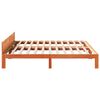 vidaXL Cama sin colch&oacute;n madera maciza de pino marr&oacute;n cera 160x200 cm