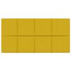 vidaXL Cabecero de Pared 12 pcs Amarillo 60 x 30 cm Terciopelo