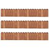 vidaXL Rollos de borde de jard&iacute;n 3 uds madera pino impregnada 120 cm