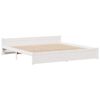 vidaXL Cama con estanter&iacute;a sin colch&oacute;n madera maciza blanca 180x200 cm