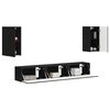 vidaXL Conjunto de mueble de TV 5 pcs Negro Madera de ingenier&iacute;a