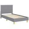 vidaXL Cama para ni&ntilde;os con cabecero Gris Claro 80 x 160 cm tela