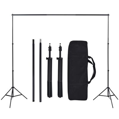 vidaXL Kit de estudio fotográfico con softbox, fondo y reflector
