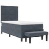 vidaXL Cama tipo Box Spring Gris oscuro 100 x 200 cm Terciopelo