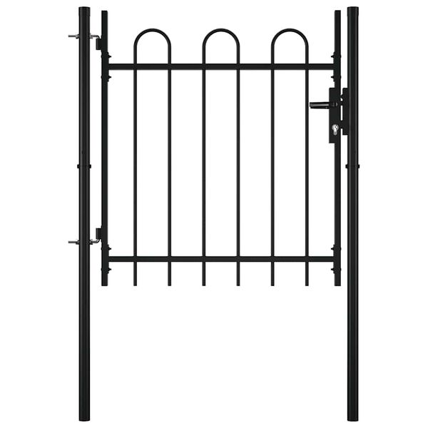 vidaXL Puerta valla Boxtel de una puerta con aro superior, 100 x 75 cm