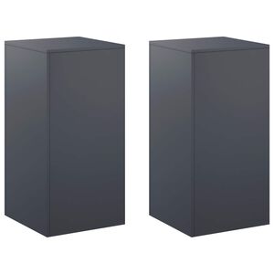 vidaXL Soporte de plantas 2 pcs Gris antracita 40 x 40 x 80 cm