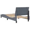 vidaXL Estructura de cama sin colch&oacute;n Hanko terciopelo gris oscuro 80x200 cm
