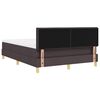 vidaXL Cama tipo Box Spring con coj&iacute;n Marr&oacute;n Oscuro 140 x 190 cm tela
