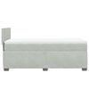 vidaXL Cama box spring con colchón terciopelo gris claro 80x200 cm