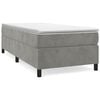 vidaXL Estructura de cama con somier terciopelo gris claro 90x200 cm