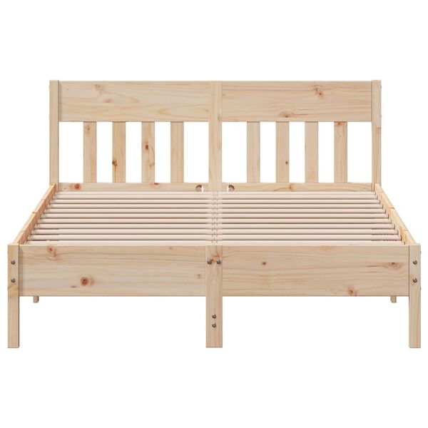vidaXL Estructura de cama sin colch&oacute;n madera maciza de pino 120x190 cm