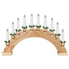 vidaXL Arco de Velas de Navidad con 10 Velas LED Marr&oacute;n 47 x 5 x 29 cm