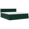 vidaXL Estructura de cama otomana con colch&oacute;n verde oscuro 200x200 cm