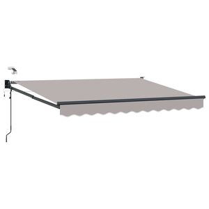 vidaXL Toldo Retr&aacute;ctil El&eacute;ctrico Gris Claro 3,5 x 2 m