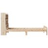 vidaXL Cama con estanter&iacute;a sin colch&oacute;n madera maciza de pino 75x190 cm