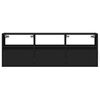 vidaXL Mueble de TV de pared con luces LED negro 130x31x45 cm