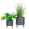House Nordic Juego de maceteros 2 piezas Pavia gris