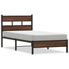 vidaXL Estructura de cama sin colch&oacute;n madera marr&oacute;n roble 107x200 cm