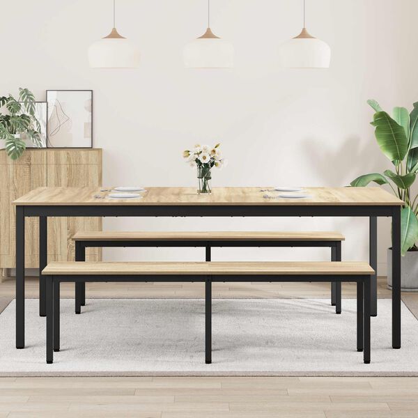 vidaXL Mesas de comedor Madera de ingenier&iacute;a