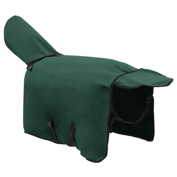 vidaXL Manta para Caballo Verde oscuro completo Poli&eacute;ster