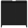 vidaXL Armario de baño madera contrachapada negro 60x33x61 cm