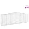 vidaXL Cestas de gaviones 20 uds forma de arco hierro 400x50x120/140cm