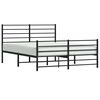 vidaXL Estructura cama sin colch&oacute;n con estribo metal negro 140x200 cm