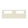 vidaXL Pared lateral de cenador con ventanas color crema 6x2 m