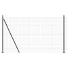 vidaXL Valla con Poste Gris 1,6 x 10 m Acero y PVC