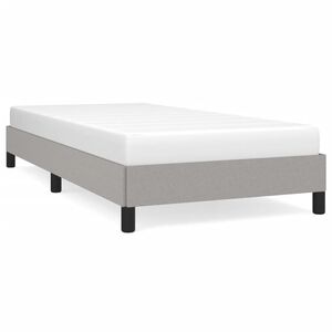 vidaXL Estructura de cama sin colch&oacute;n tela gris claro 90x190 cm