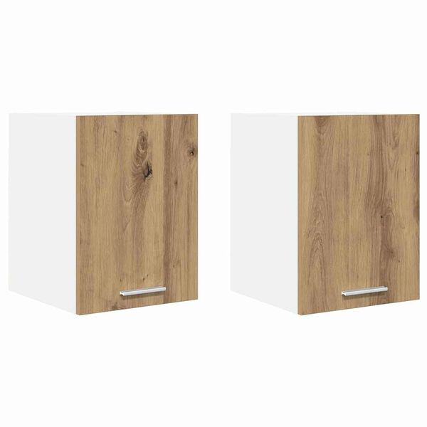 vidaXL Mueble colgante 2 pcs Roble Artesano y 30 x 31 x 40 cm