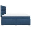 vidaXL Cama box spring con colch&oacute;n tela azul 200x200 cm
