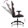 vidaXL Silla gaming cuero sint&eacute;tico negro y rojo vino tinto