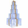 vidaXL Cajas de regalo de Navidad apilables con LED 250 LED Azul