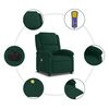 vidaXL Sill&oacute;n reclinable de masaje el&eacute;ctrico terciopelo verde oscuro