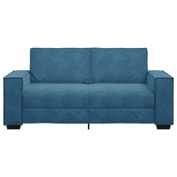 vidaXL Sof&aacute; de 2 plazas terciopelo azul 180x78x84 cm