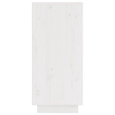vidaXL Aparador de madera maciza de pino blanco 31,5x34x75 cm