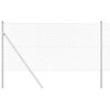 vidaXL Fijaci&oacute;n de suelo para cercas de malla 10 x 1,4 m Plateado