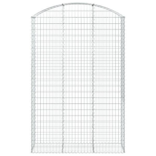 vidaXL Cesta gaviones forma arco hierro galvanizado 150x50x220/240 cm