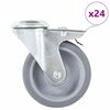 vidaXL Ruedas giratorias con agujero pasador 24 unidades 100 mm