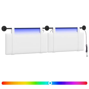 vidaXL Cabecero colgante Blanco Tela