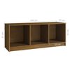 vidaXL Mueble de TV de madera maciza pino marrón miel 104x33x41 cm